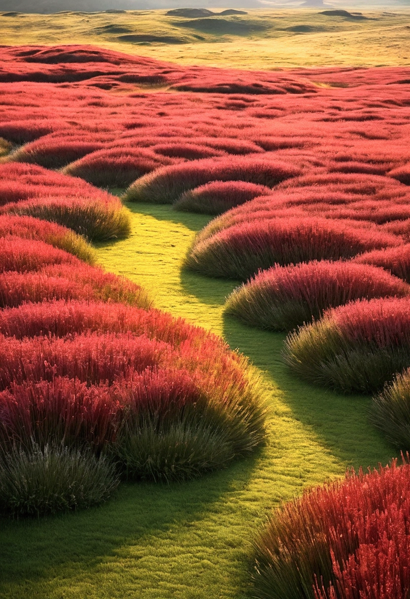 red grass meadows