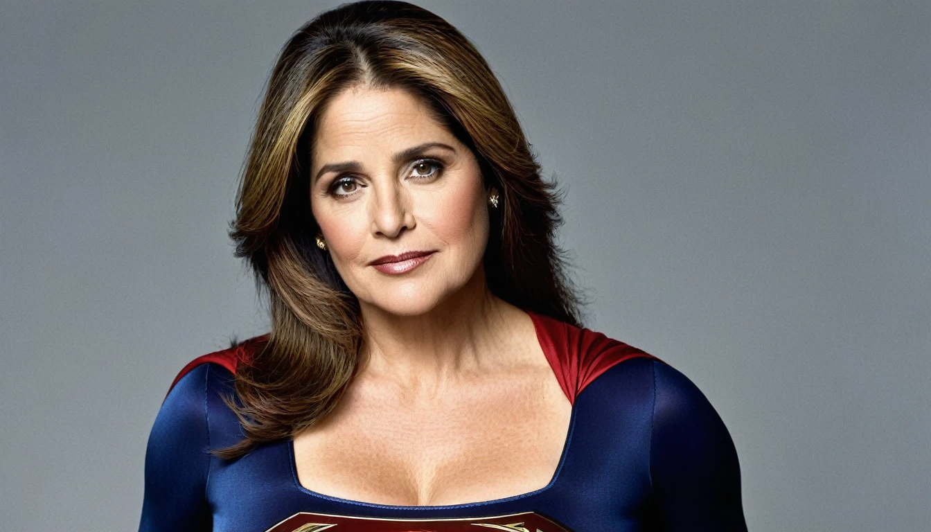 Lorraine Bracco (big fat woman; powerful; trusting; higher) em 2024 Supergirl; full body