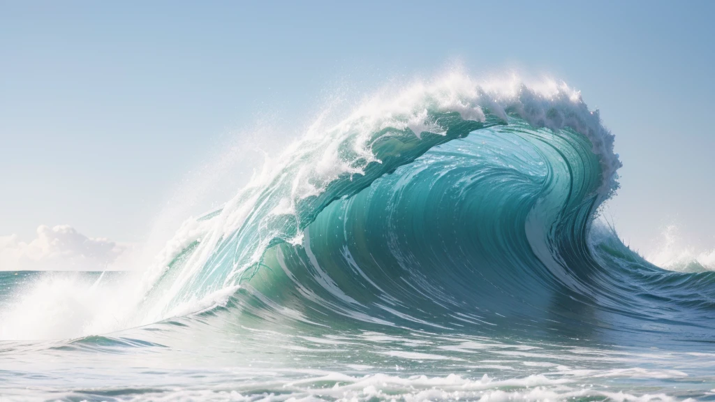 White background, From half of the image down, a wave gradient until reaching color 1dd782