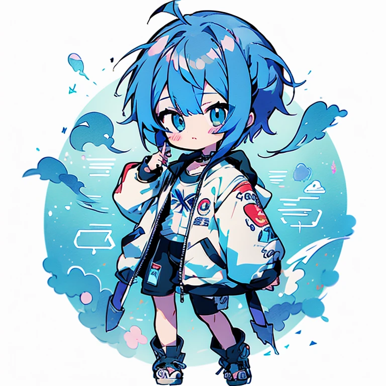Chibi Character, Anime girl with blue hair and colorful jacket surrounded by many things, Detailed anime artワーク, Trending Anime Artワーク, anime art wallpaper 4k, anime art wallpaper 4k, Beautiful anime artwork, clean Detailed anime art, Detailed anime art, Anime Graphic Illustration, Detailed digital anime art, Anime Art Wallpapers 8K, Trending Anime Art, Anime illustration, Anime Style 4k