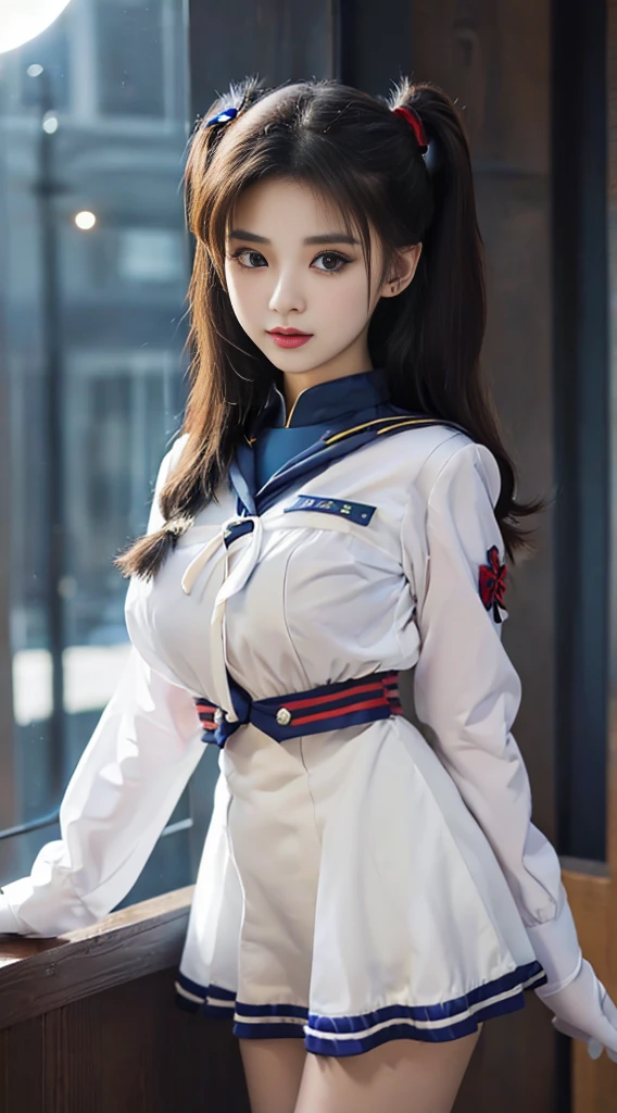 NSFW,table top、full:1.3、stand、8K、。.3d、realistic、super micro photography、highest quality、Wallpapers with extreme details CG Unity 8K、from below、intricate details、(1 female)、28 years old、(sailor moon:1.6 Super Bishoujo Senshi sailor moon Mer1、Nether Warm Wind,land、sailor warrior uniform Sailor:1.5、sailor moon:1.5,Eternal sailor moon)、(Incredibly long and bright blonde pigtails:1.4、thin and very long straight twin tail blonde, bun hair、Red round hair ornament for bun hair)、((sailor warrior uniform、sailor color,pray miniskirt:1.5、Glossy pleated mini skirt:1.3、big red ribbon on the chest,,,,,、white long latex gloves,red gloves on the elbows、A gorgeous golden tiara on the forehead、ear nipple rings,Gorgeous Golden Jewels))、Extremely thin and fitted high gloss white holographic leather、High-gloss white latex high-leg swimsuit that shines like oil,(facial details:1.5、bright blue eyes、Beautifull expression、beautidfull eyes、Iris overview, shining eyes、thin lips:1.5、thin and sharp pale eyebrows,、long and thick eyelashes、double eyelashes、thin, thin and muscular,,,、small face、tall and big breasts、perfect proportions、big breasts thin waist、sexy model posing、dynamic pose,visible pores、enchanting smile、perfect hands:1.5、octane rendering、very dramatic picture、(The divinity of the moon,space background、moonlight rays、moon、dynamic background、exquisite light and shadow、dynamic angle、detailed background),strong natural light、sunlight、Digital single-lens reflex camera、sharp focus: 1.0、Maximum clarity and sharpness