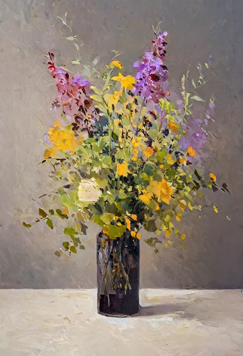 Vase with flowers on the table
