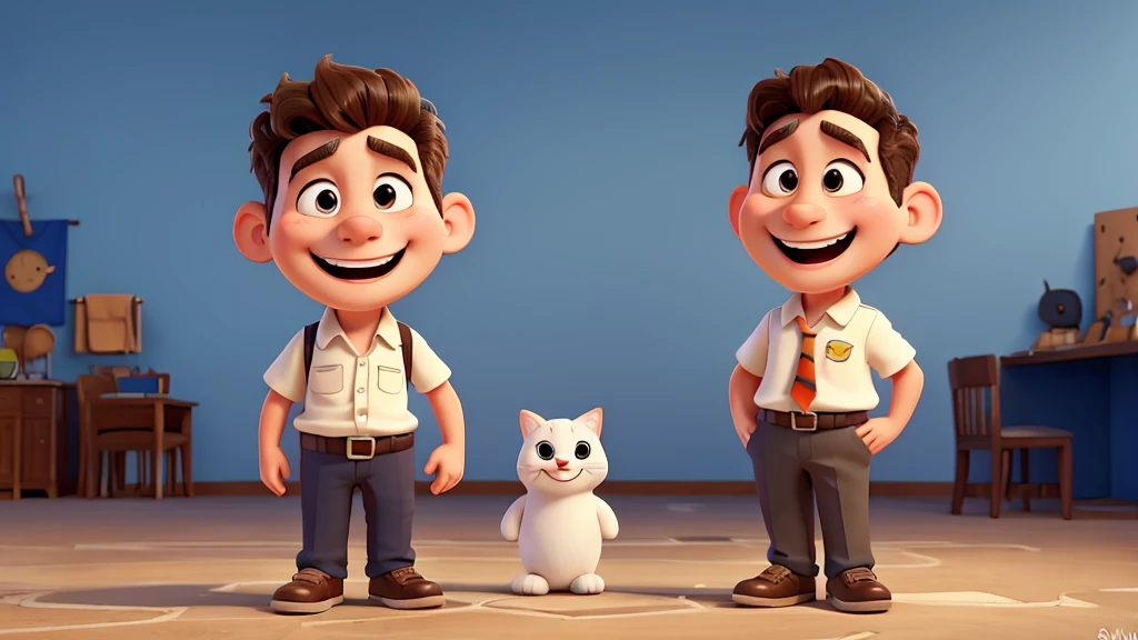 a happy cartoon man
