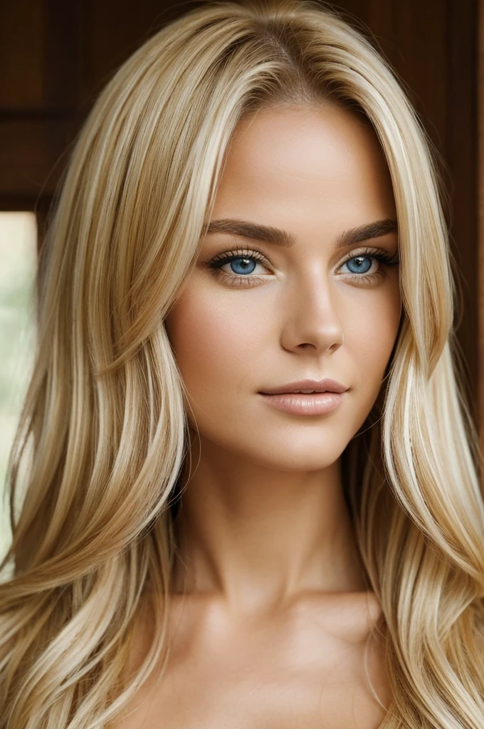 ((best quality)), ((masterpiece)), (detailed), perfect face blonde polair hair woman big
