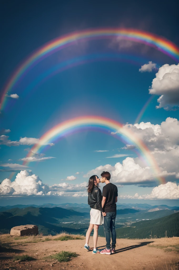 A seeing a rainbow