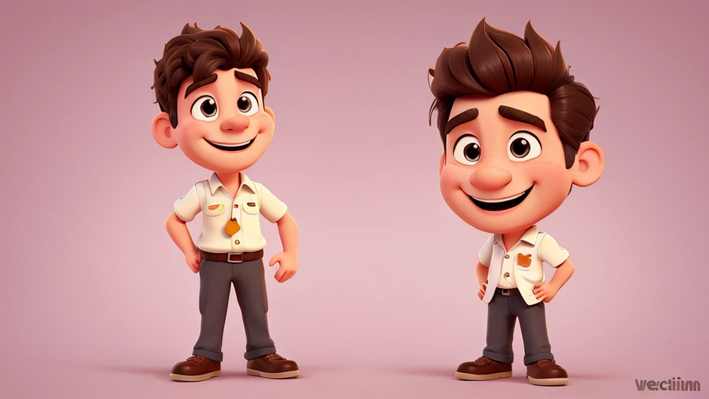 a happy cartoon man vector