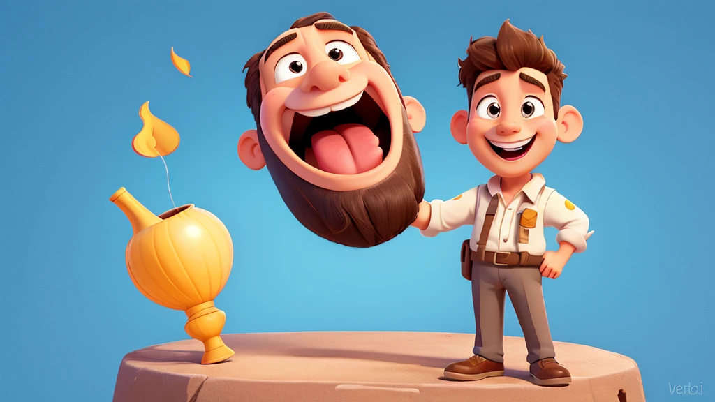 a happy cartoon man vector