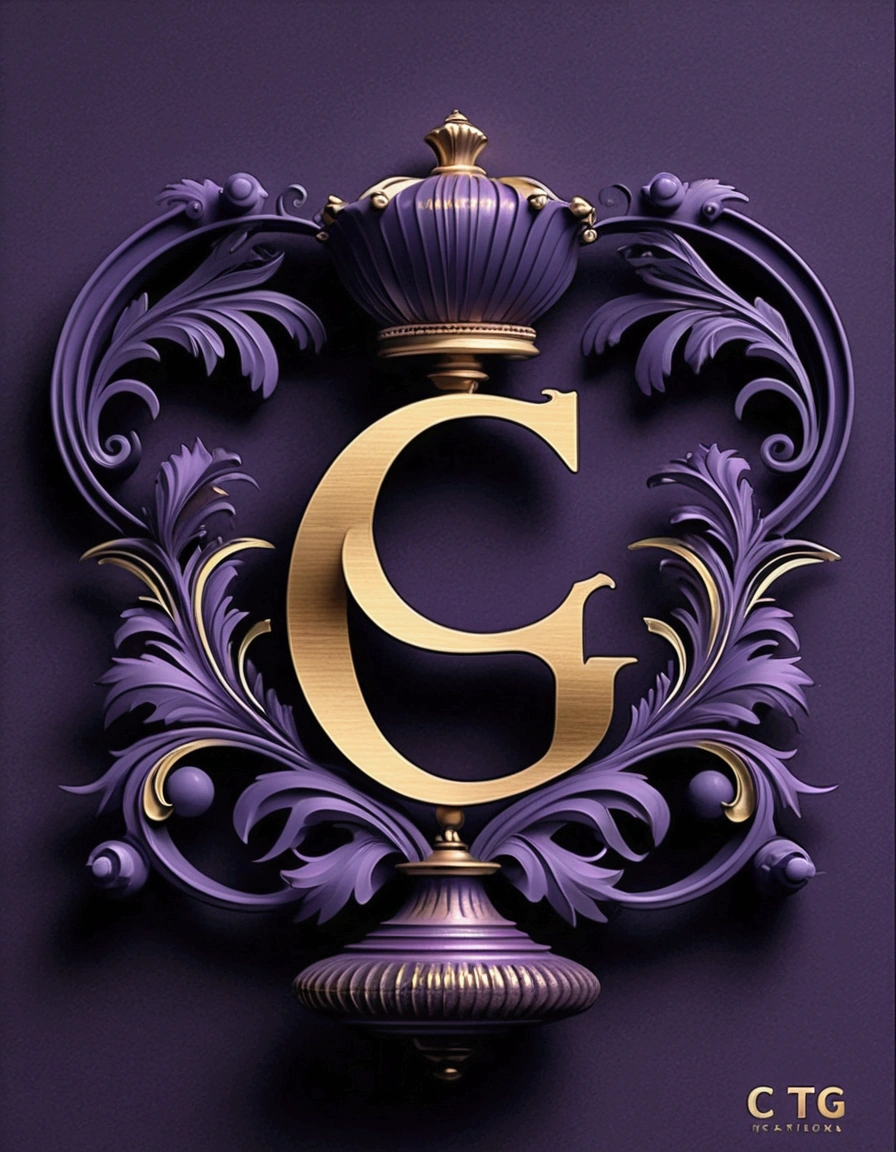 detailed logo design with "CTG" text, realistic 3D rendering, high quality, clean design, minimalist style, subtle textures, soft lighting,