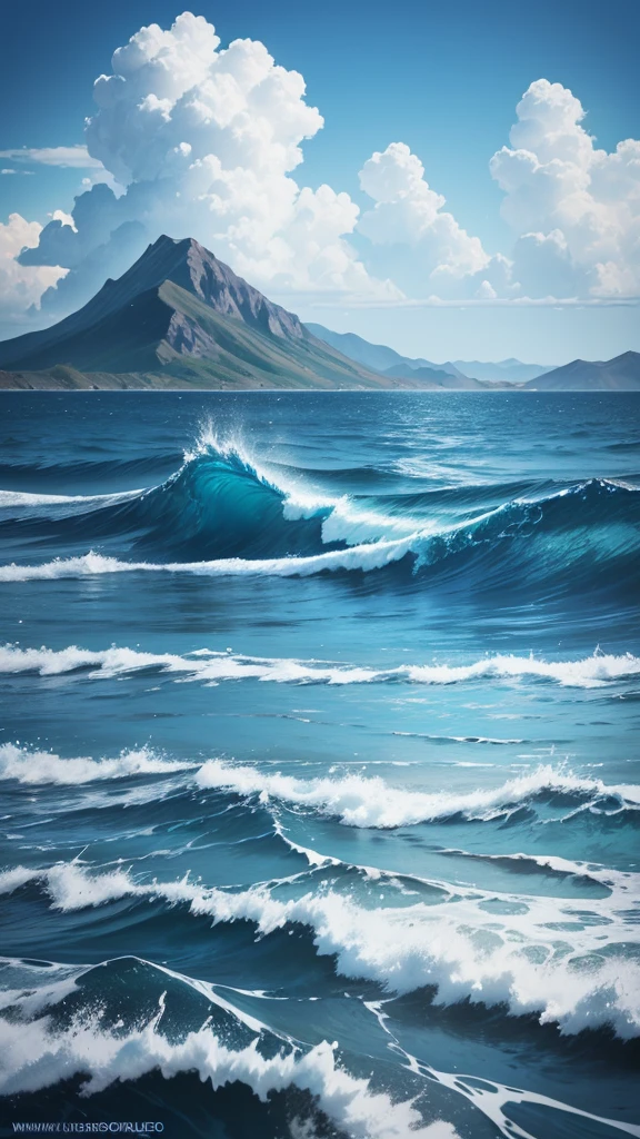a blue and white background with a mountain range, water background, sea background, sketch of an ocean in ms paint, fundo do oceano, rippled water, water in background, azure ripples of water, simple illustration, bottom depth, wild ocean bottom, sea ripples, minimalist illustration, ((ripples, minimalistic background, clean background, solid track record, water element