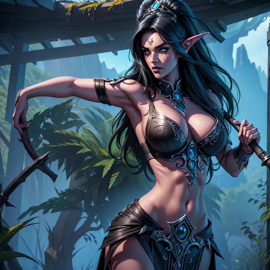 giant huge tits, beautiful eyes, black whip in her hand, ultra high quality, picture full body, totally black hair ultra high detailed illustration of being a domina in on in the mountains, slutty seduction, huge tits, high quality, super quality, sharp details, high details, octane render, unreal engine 5.0 graphics, cinematic look, realistic, hyper-realism, {{{Warcraft}}}, warcraft character, nice slim body, perfect body, beautiful body, beautiful face, very nice face, very nice facial features, very detailed face, very detailed facial features, high detailed body, high detailed face,