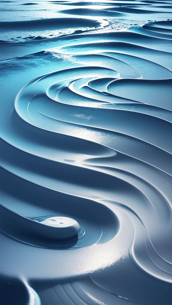 a solid white background , Esboço de ripples 3d em MS Paint, fundo do oceano, rippled water, water in background, azure ripples of water, simple illustration, bottom depth, wild ocean bottom, sea ripples, minimalist illustration, ((ripples, minimalistic background, clean background, solid track record, water element