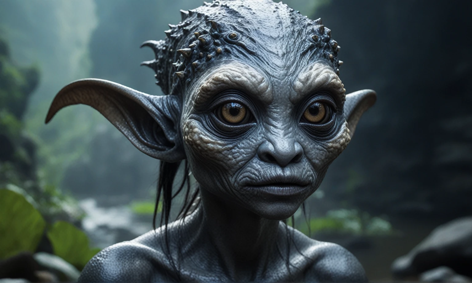 full body shot,beggar deep niobium paladium The Alien Entity,native italian babychild, wants eat,survival in criminal city of future, Technicolor,natural skin textures, hyper realism, hyper detailed,Extremely detailed,High contrast,Masterpiece,Realistic,Ultra Detailed, intricate details,realistic humid leather,extremly intricate,Epic Realistic, cinematic style,irina yermolova,high contrast,hdr,extremely detailed, deep night landscape,masterpiece,intricate details,faded,eyes extremely detailed, high detailed eyes,8k resolution,RAW,retina, Nikon Z9,China,orc,Li River in Guangxi Zhuang of China,tkt style, pointed ears,perfect, Elf,transition between two art styles, Ink painting to photorealism, Double contact, X-ray, Creative, vivid light, masterpiece, fantasy, Abstract, Surrealism, super detailed, high resolution, stop:35;(((creature with a spectral and ghostly appearance)). Her skin is pale, almost translucent,ancient rock paintings of the first people,sharkfish's leather