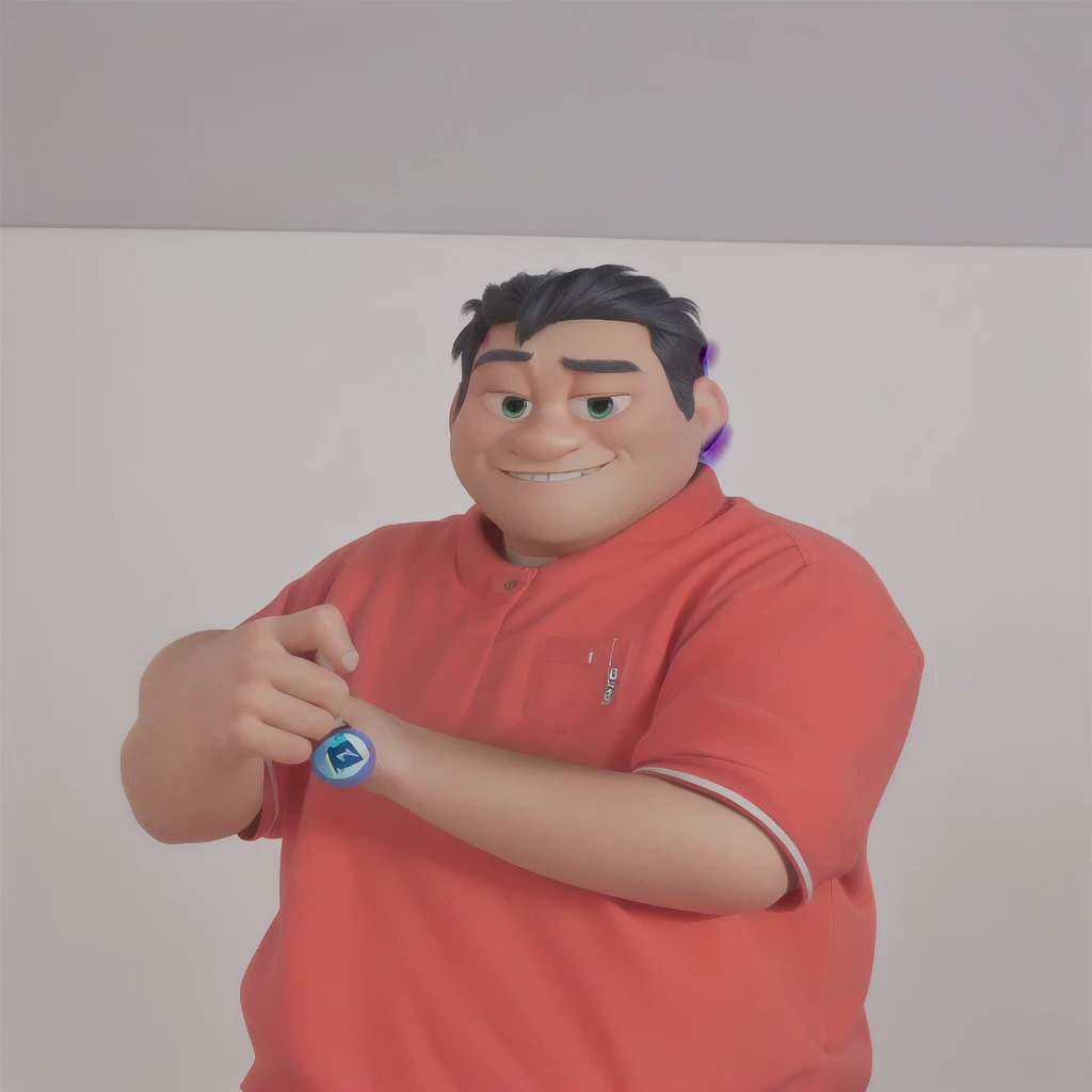 pixar character, with tall body, high qualiy, jeans, black shoe, making the peace sign