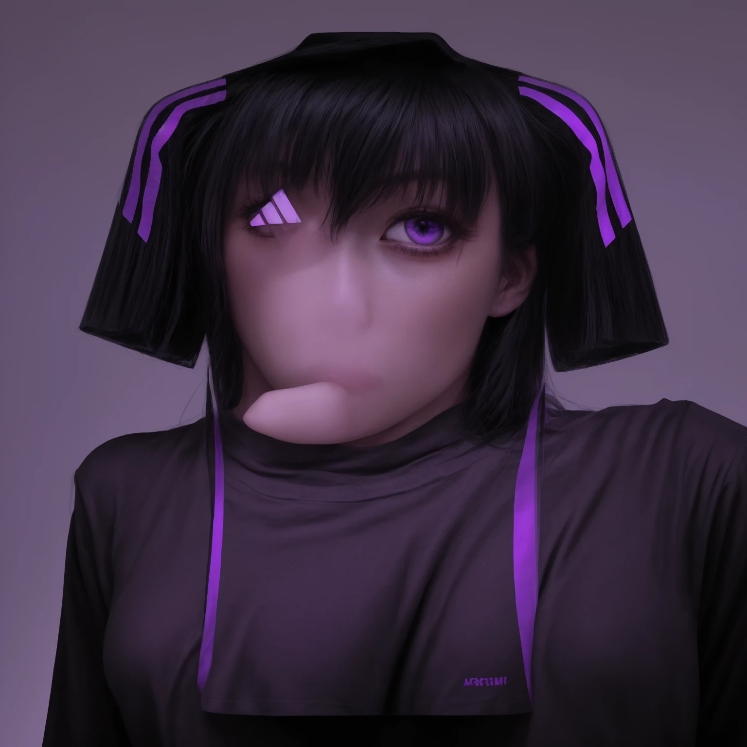 Use this shirt as a base, although, change black to purple