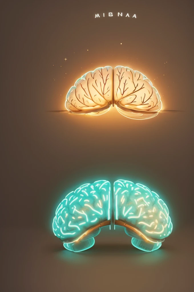 I want a drawing of a brain written metanoia 