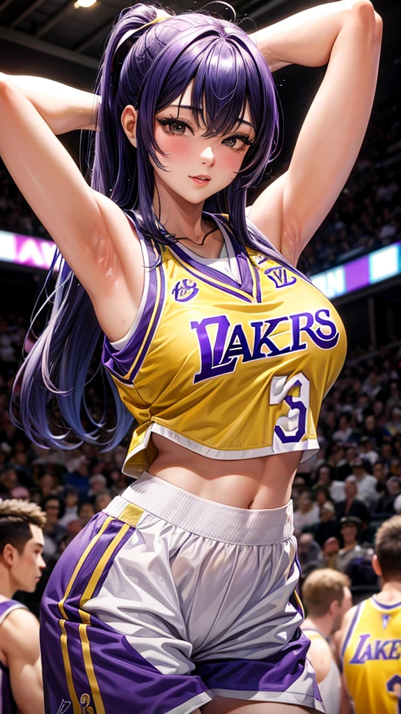 Sexy 18 year old japnese with big in los Angeles Lakers jersey