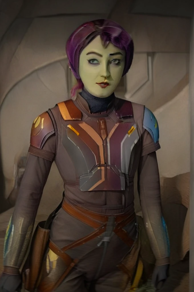 cinematic film still star wars hera syndulla sigh at tequila wolf score_9, score_8_up, score_7_up, score_6_up, score_5_up, score_4_up, ((( hera syndulla ))) wearing wearing armor , blue eyes, tentacle hair, ((( hera syndulla ))) , green skin, colored skin, facial mark, medium breasts, ((black with red trim flame dress skirt)), no pants, bare shoulders, guantlets, hip armor, skirt, pants, brown boots, solo, seductively lying on bed in her lingerie, nude ,seductive smile, looking at viewer, indoors
