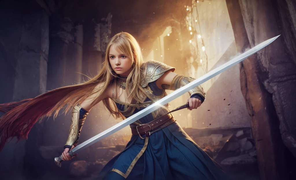 Girl and sword