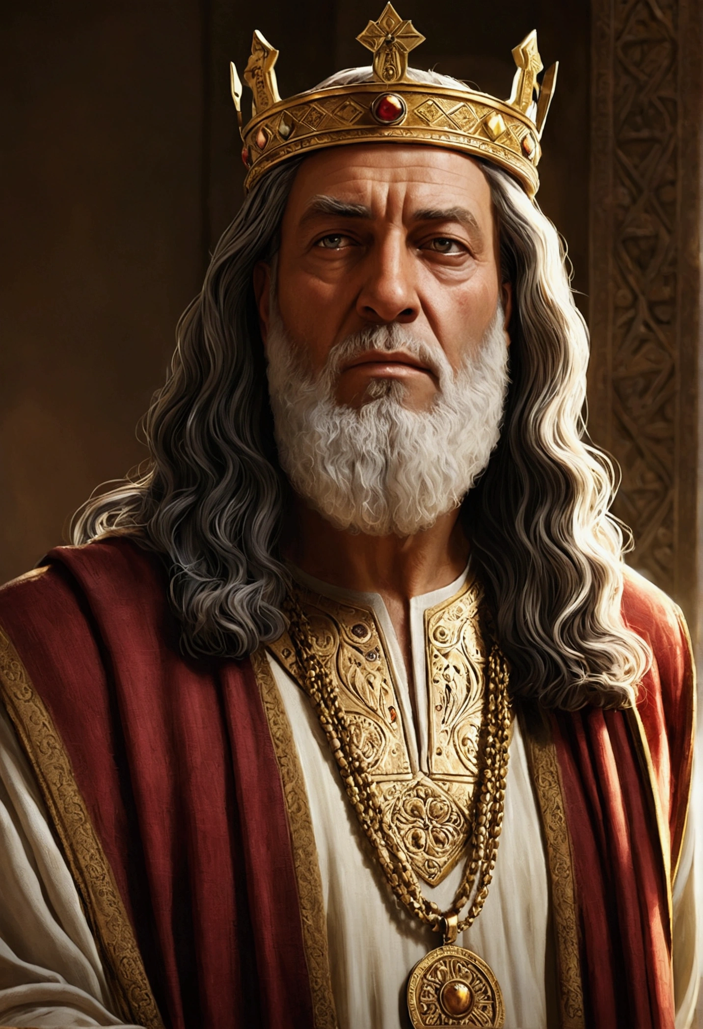 king solomon, son of king david, biblical character, ultrarealistic art