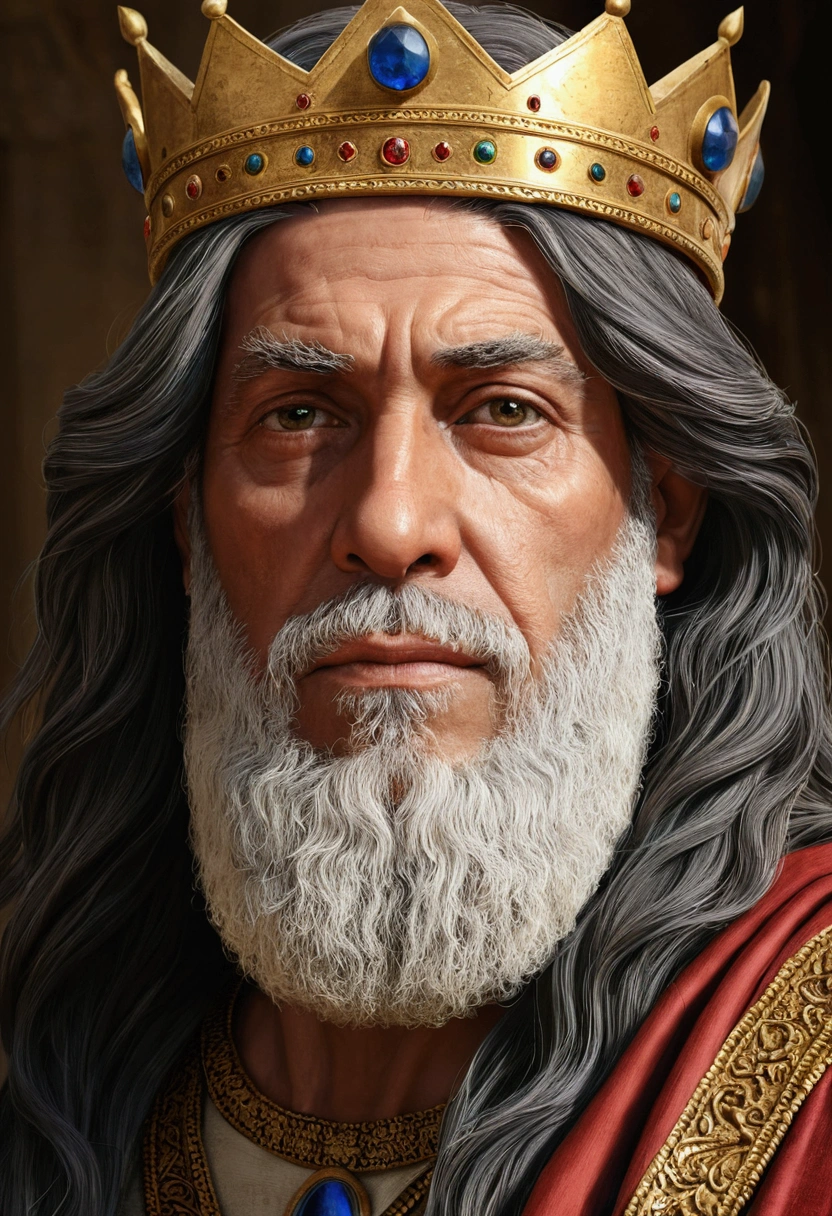 king solomon, son of king david, biblical character, ultrarealistic art