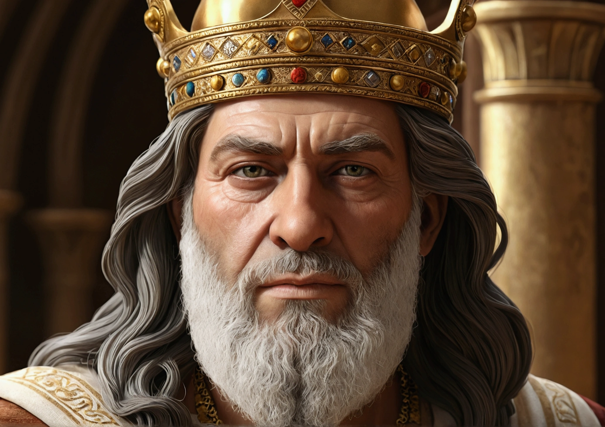 king solomon, son of king david, biblical character, ultrarealistic art