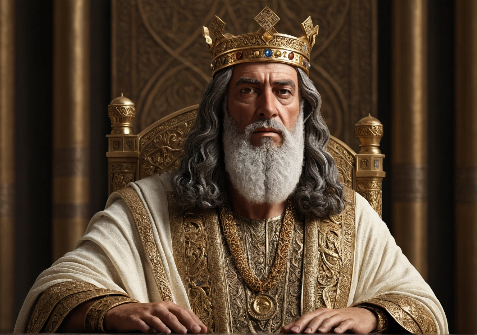 king solomon, son of king david, biblical character, ultrarealistic art