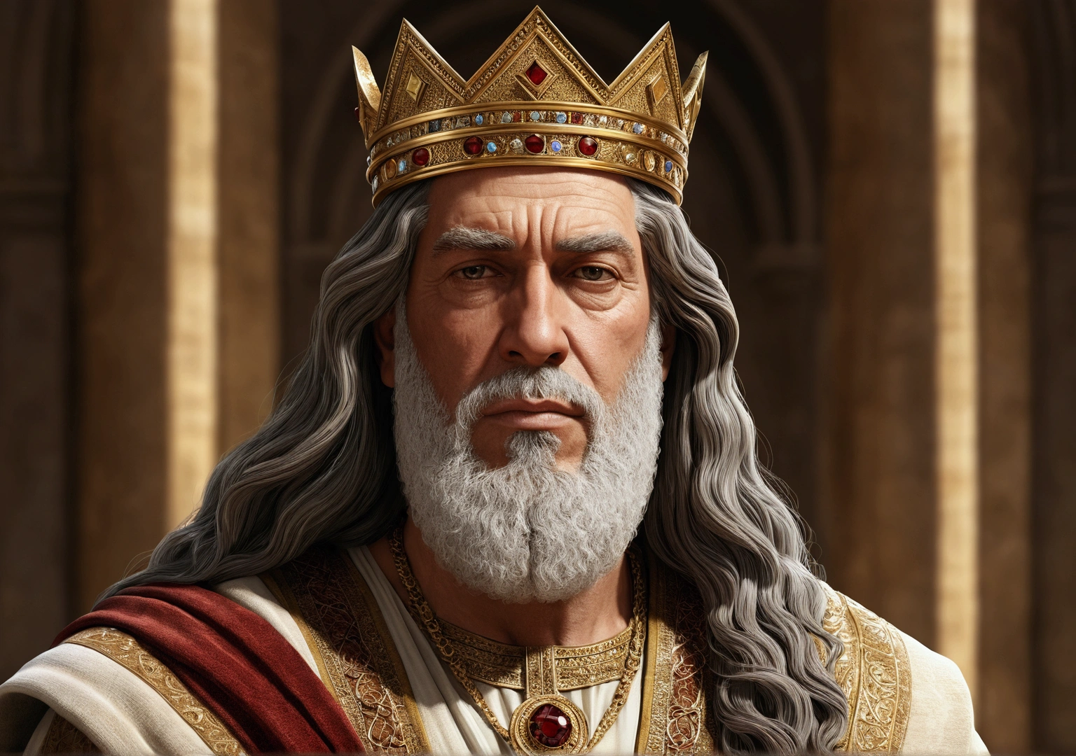 king solomon, son of king david, biblical character, ultrarealistic art
