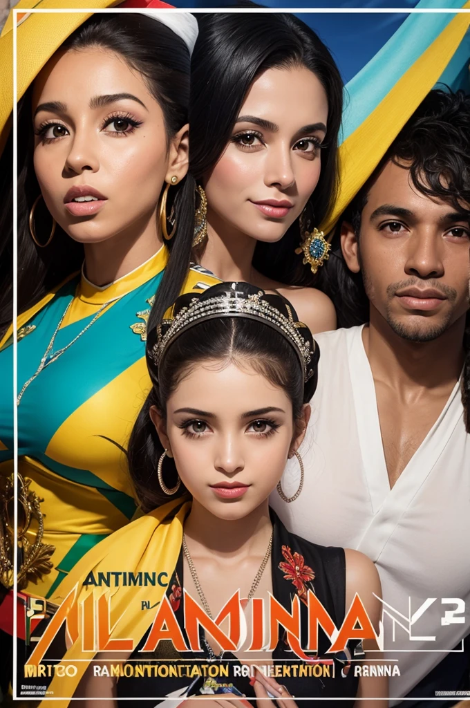 Create a concert poster for the 62nd anniversary of the emancipation of Rio do Antônio-ba with the following singers : Mary Fernandes , Mariana Fagundes and Heitor Costa