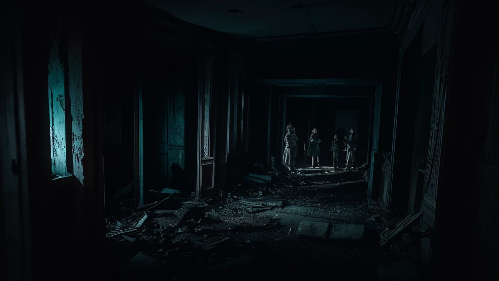 In a forgotten city, a group of friends decided to explore an old haunted mansion. When entering, felt a strange atmosphere. They found a diary that reported mysterious disappearances and followed its clues to a forgotten attic..