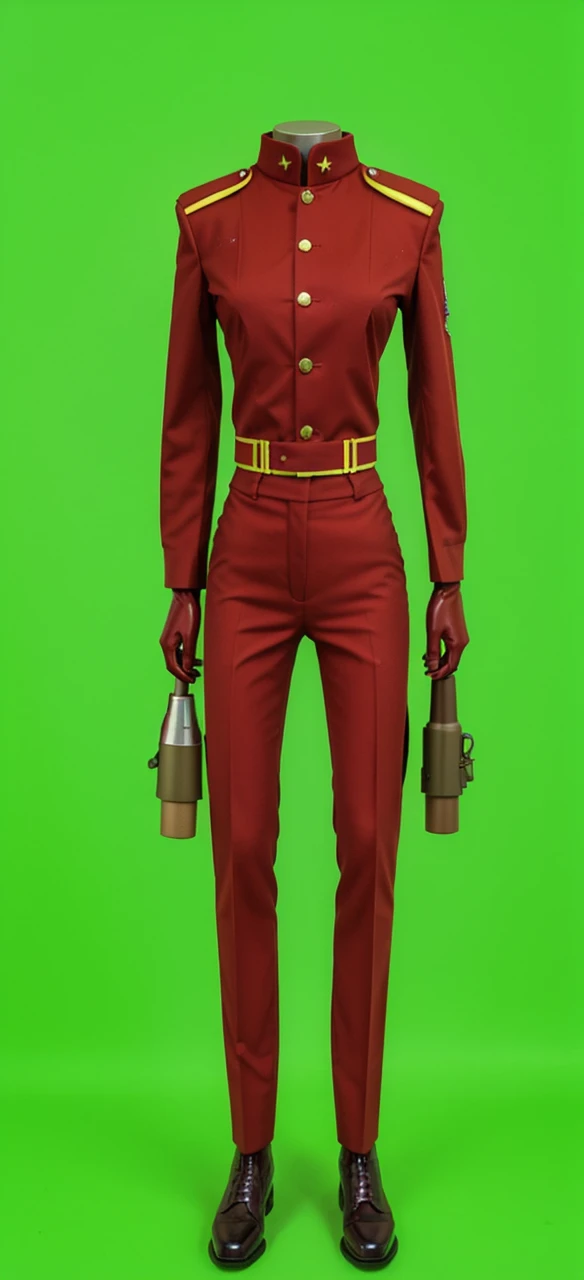 Reproduce this photo,photo realist,high qualiy,militar  red uniform,