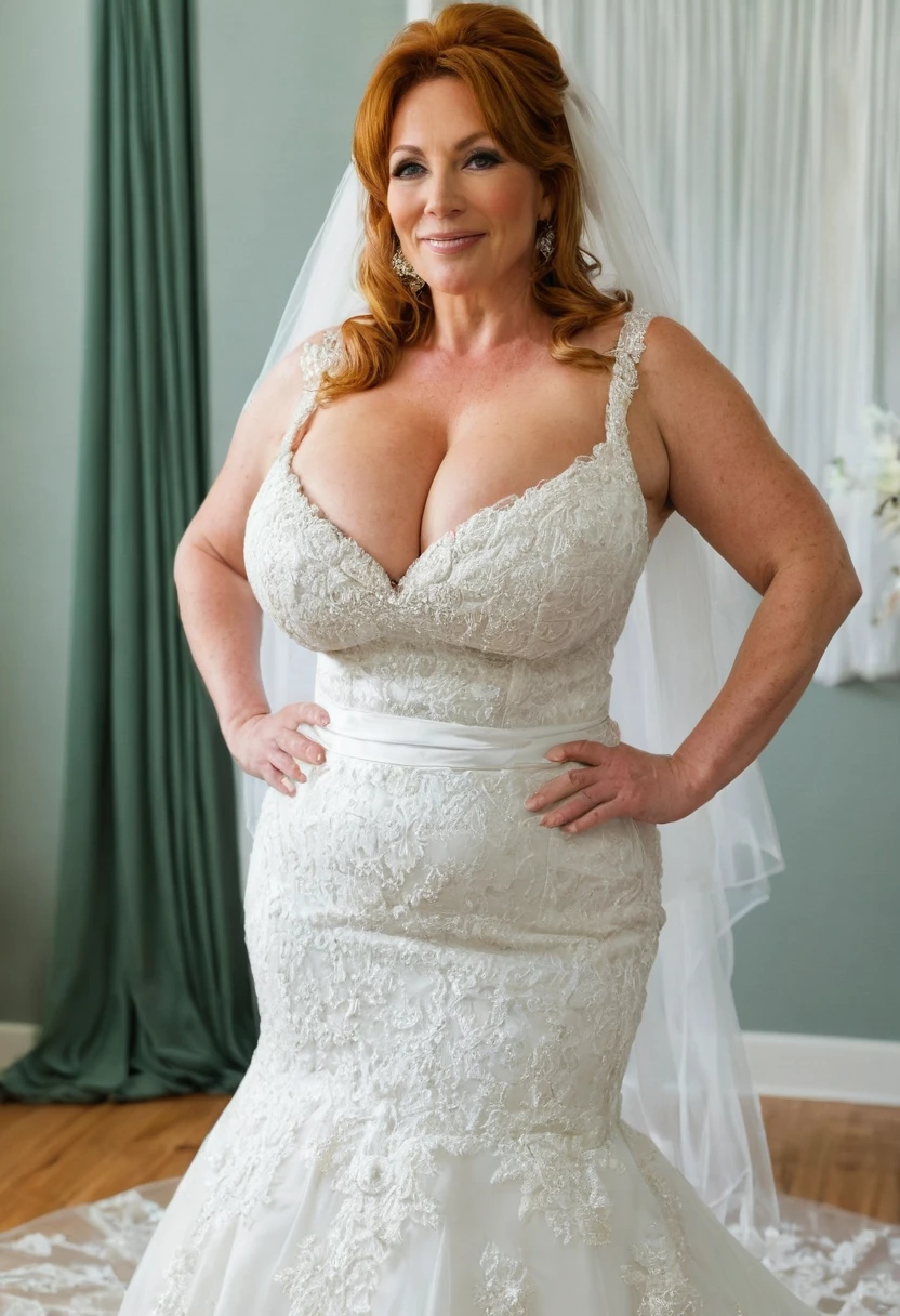 ginger milf big_breasts, WEDDING_DRESS