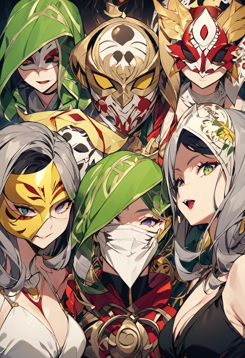 Make a face mask that represents the sin of greed, following the seven deadly sins, just make a mask