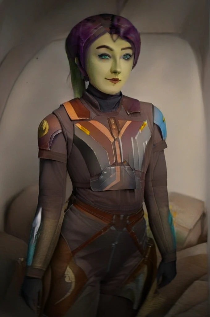 cinematic film still star wars hera syndulla sigh at tequila wolf score_9, score_8_up, score_7_up, score_6_up, score_5_up, score_4_up, ((( hera syndulla ))) wearing wearing armor , blue eyes, tentacle hair, ((( hera syndulla ))) , green skin, colored skin, facial mark, medium breasts, ((black with red trim flame dress skirt)), no pants, bare shoulders, guantlets, hip armor, skirt, pants, brown boots, solo, seductively lying on bed in her lingerie, nude ,seductive smile, looking at viewer, indoors