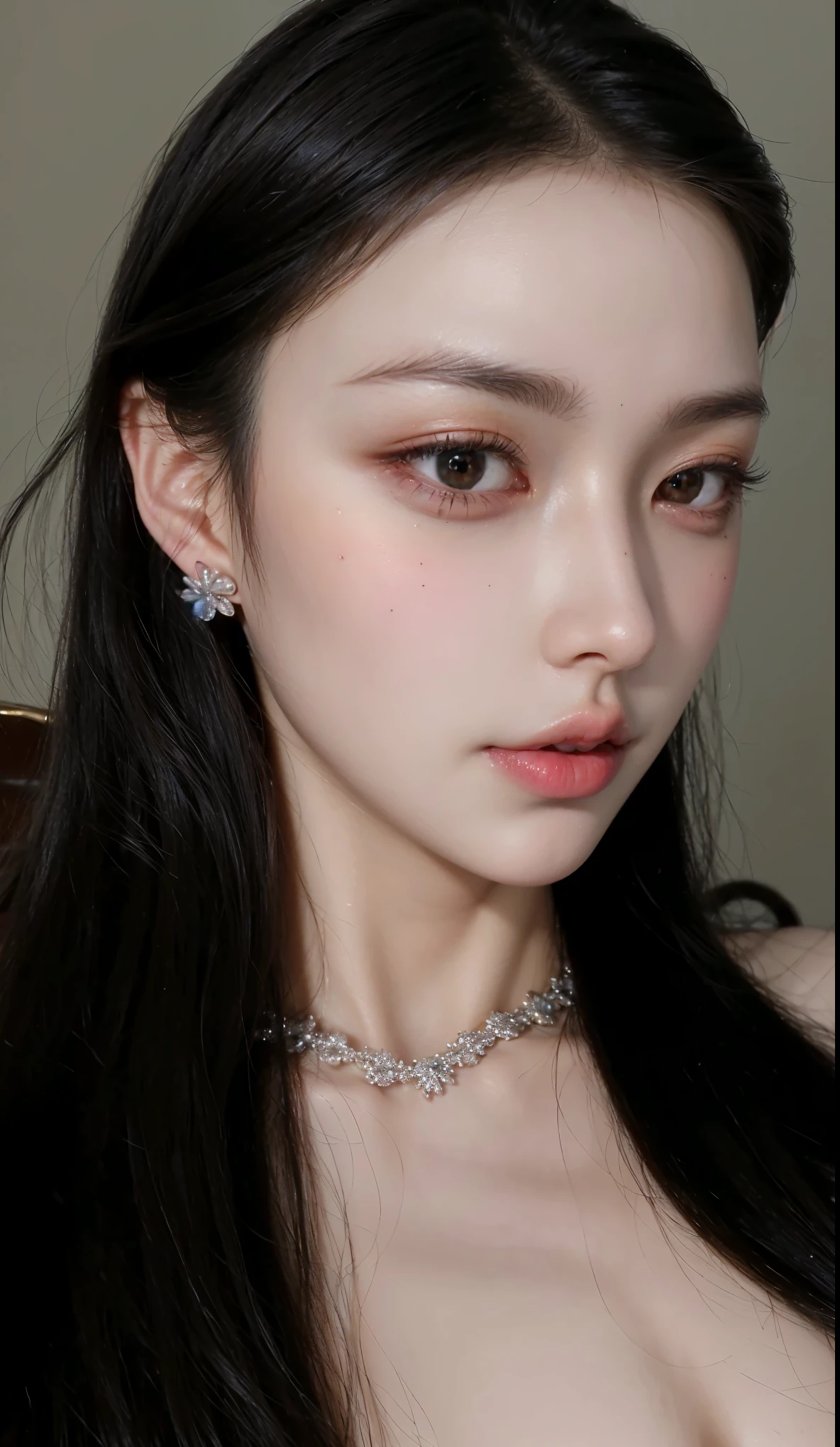 Game Art，CG Animation，Best image quality，Maximum resolution，8K picture quality，(A bust photo)，(portrait)，(Head close-up)，(Rule of Thirds)，Unreal Engine 5 rendering works，20 year old girl，((Queen))，The eyes are very detailed，(Large Breasts)，Elegance and nobility，Ray Tracing，Game CG，((3D Unreal Engine))，OC rendering reflection mode，4K，Ultra-clear，Translucent lace，Fair and plump figure，Pretty Face，Glossy Gel Coat，身着华贵礼服的Queen，Gorgeous clothing，Luxurious and exquisite jewelry，Colorful makeup，Full figure，Dark red lipstick，精致Gorgeous clothing，Supermodel，Gold Jewelry，Luxurious clothing，breasts   symmetrical，Delicate facial features，Exquisite clothing，