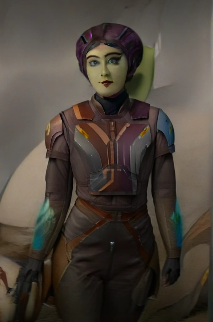 cinematic film still star wars hera syndulla sigh at tequila wolf score_9, score_8_up, score_7_up, score_6_up, score_5_up, score_4_up, ((( hera syndulla ))) wearing wearing armor , blue eyes, tentacle hair, ((( hera syndulla ))) , green skin, colored skin, facial mark, medium breasts, ((black with red trim flame dress skirt)), no pants, bare shoulders, guantlets, hip armor, skirt, pants, brown boots, solo, seductively lying on bed in her lingerie, nude ,seductive smile, looking at viewer, indoors