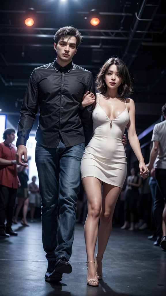 (Molestation:1.8), (8k, RAW Photos, Professional, highest quality, masterpiece:1.2), (Realistic, photo-Realistic:1.37), Intricate details,Very detailed,(Best Detail Skin:1.2), (The most detailed face:1.2), Cinema Lighting, Outdoors in Japan, Daytime, sunny, (Front view, from the front:1.5), (Japanese women), (Crew Top, Huge breasts, Super big boobs), very Realistic face, very Realistic eyes, Grab your chest, Grab your ass, 彼女の周りの数人の男が彼女のGrab your chestいる., Grab your chest, Multiple hands, Group of guys, Crowdsurfing, very large Group of guys around her, Someone grabs her body々, Compressing the breasts, Molestation, Multiple hands, Crazy crowds and ass grabbing, Grab your chest, There are men around her, The body is compressed, Many people are clutching their chests, Be beaten, Pulling on clothes, Very wet and sweaty, Grab clothes, There are no women in the crowd, Man holding his neck,Naked Women