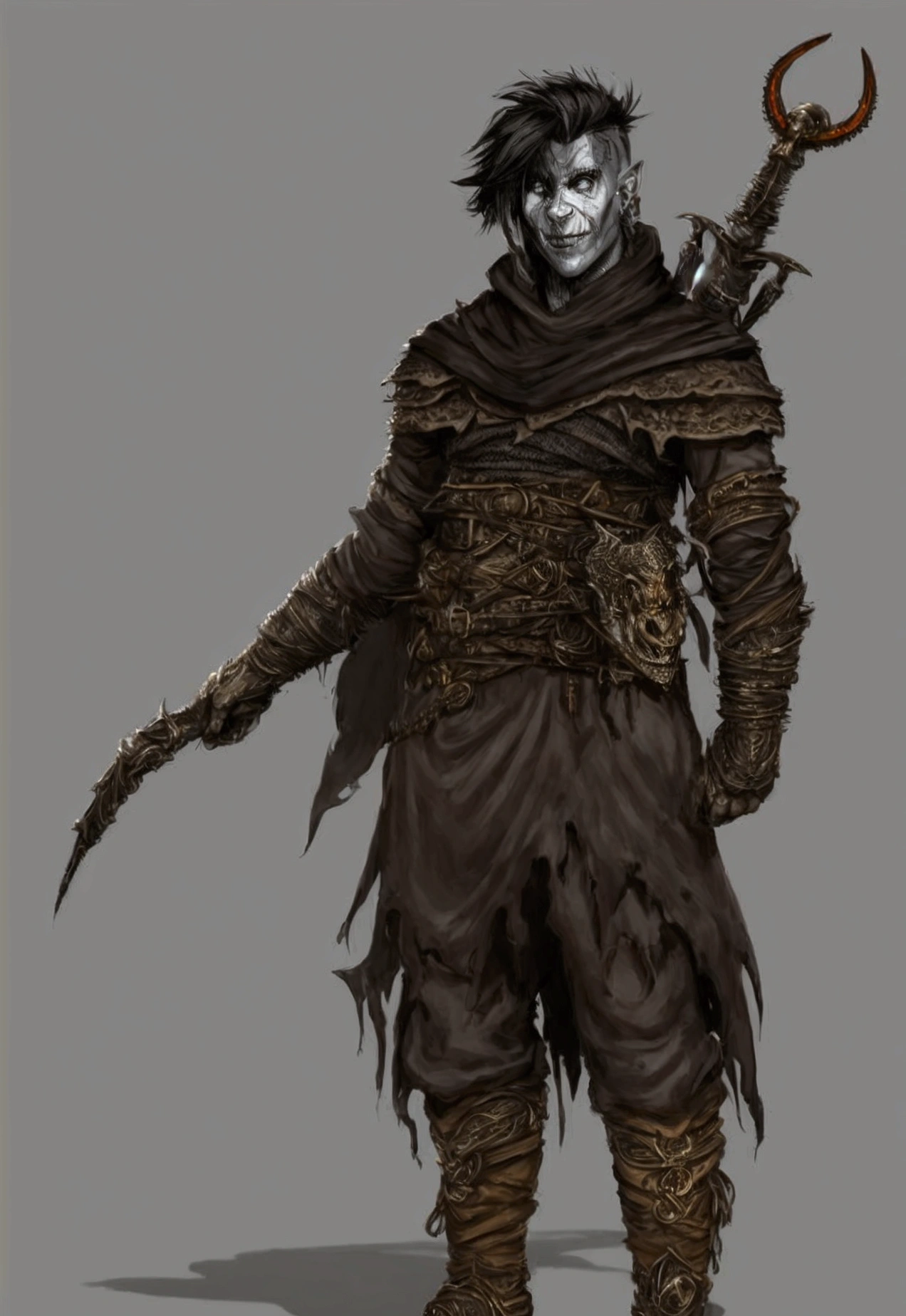 adventurer, male, cursed, distorted, full body, high quality