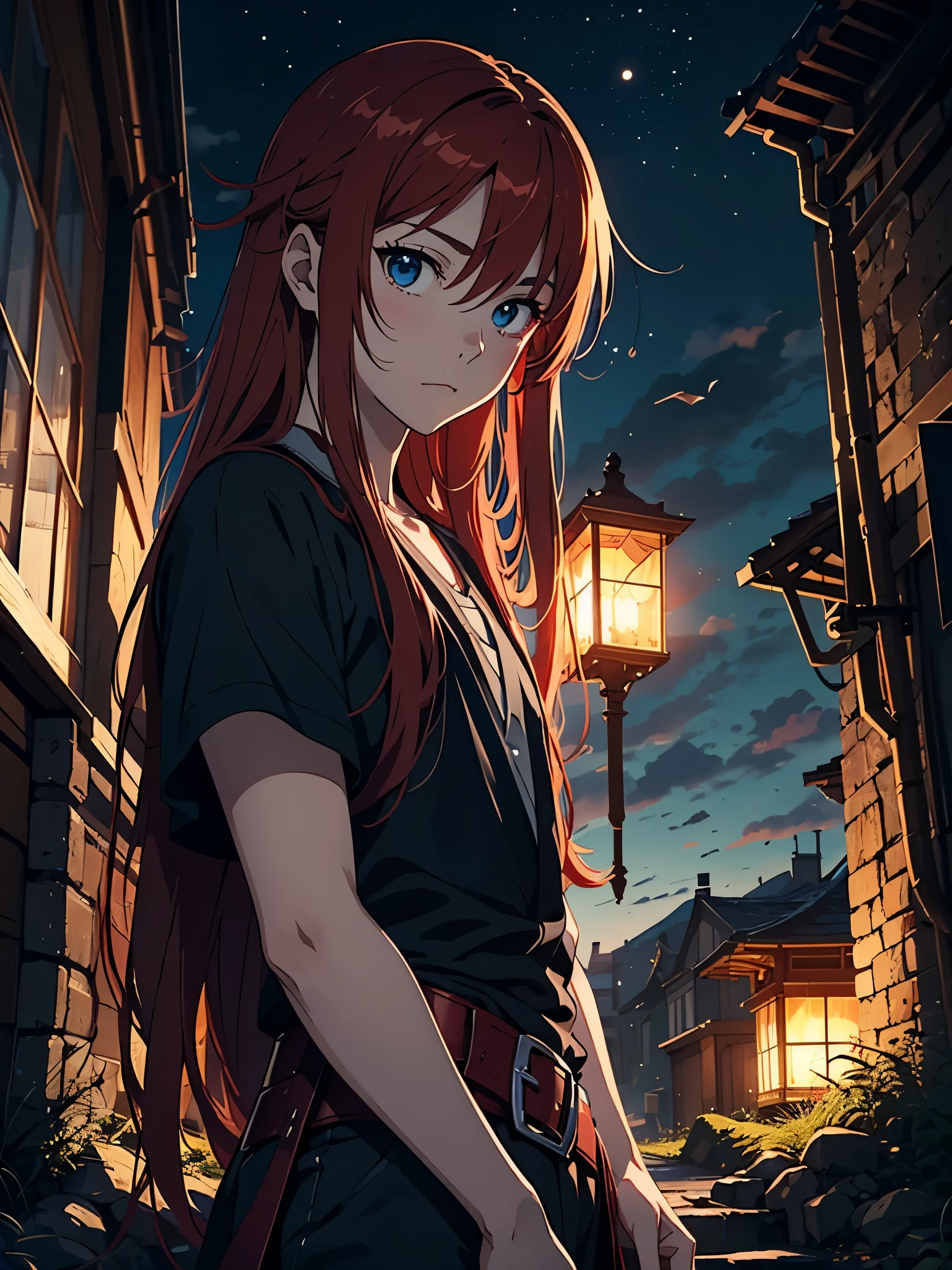 Noch mehr Anime Stil. Mehr anime. Mehr 2D. Clean. More anime. 2d. Glow. Red hair. More anime. male. Long hair. long red hair. boy, vikings. red hair. blue eyes. 火.