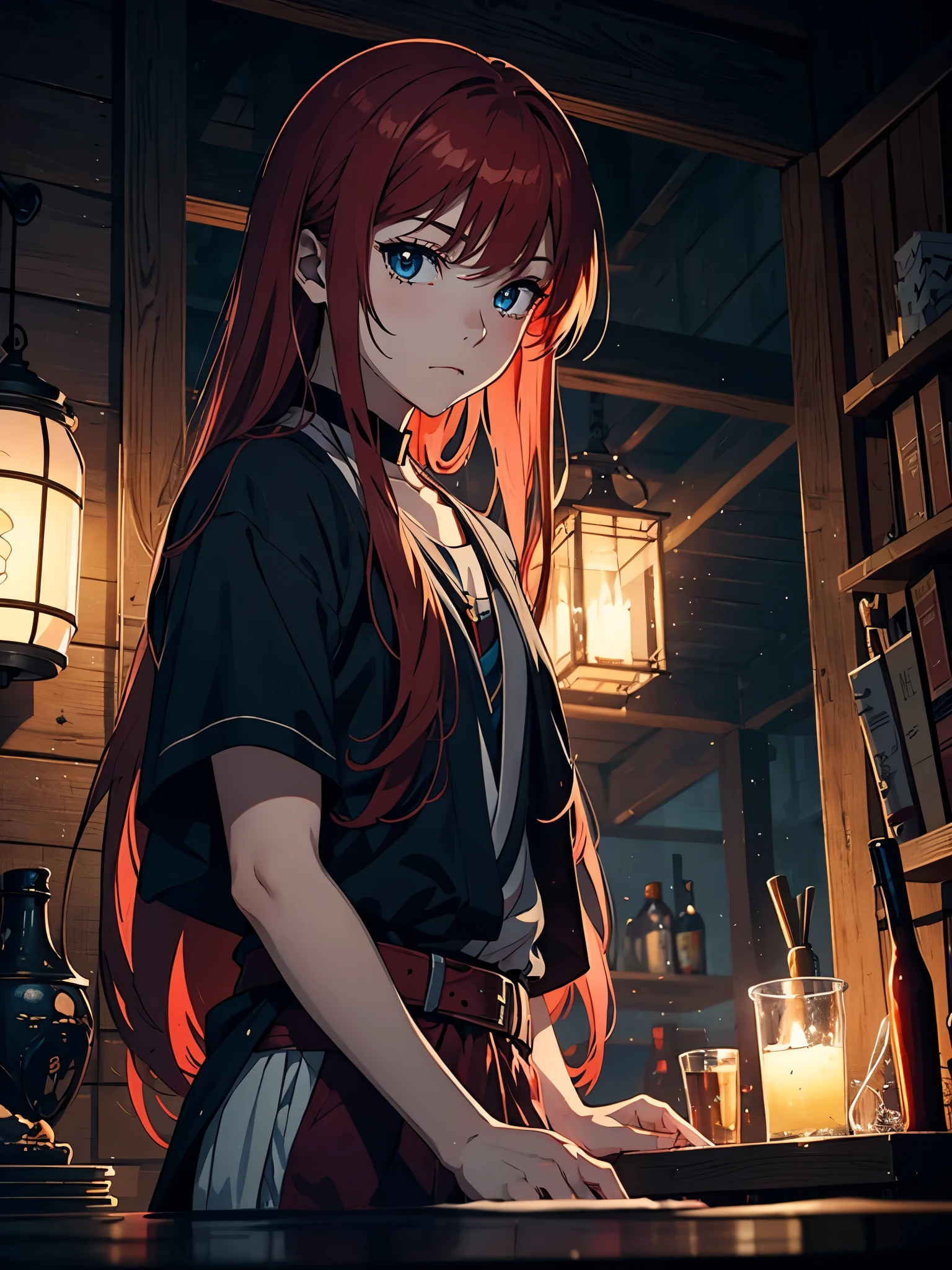 Noch mehr Anime Stil. Mehr anime. Mehr 2D. Clean. More anime. 2d. Glow. Red hair. More anime. male. Long hair. long red hair. boy, vikings. red hair. blue eyes. 火. 