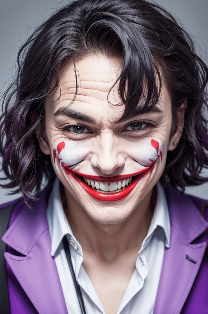 Joker face smiling madly