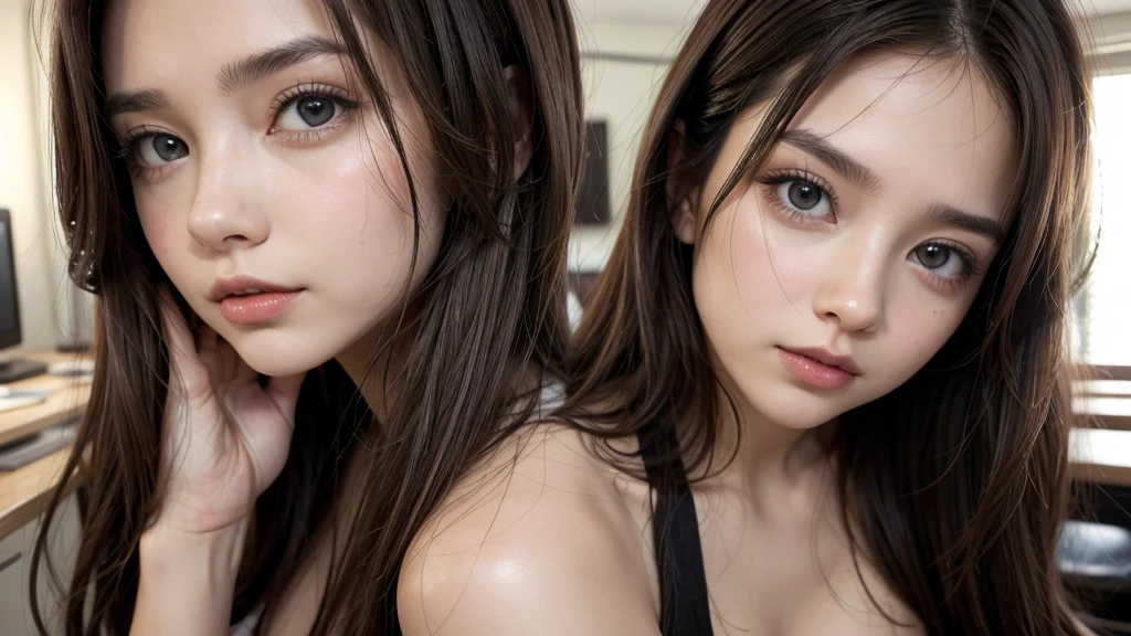 Create a brunette woman