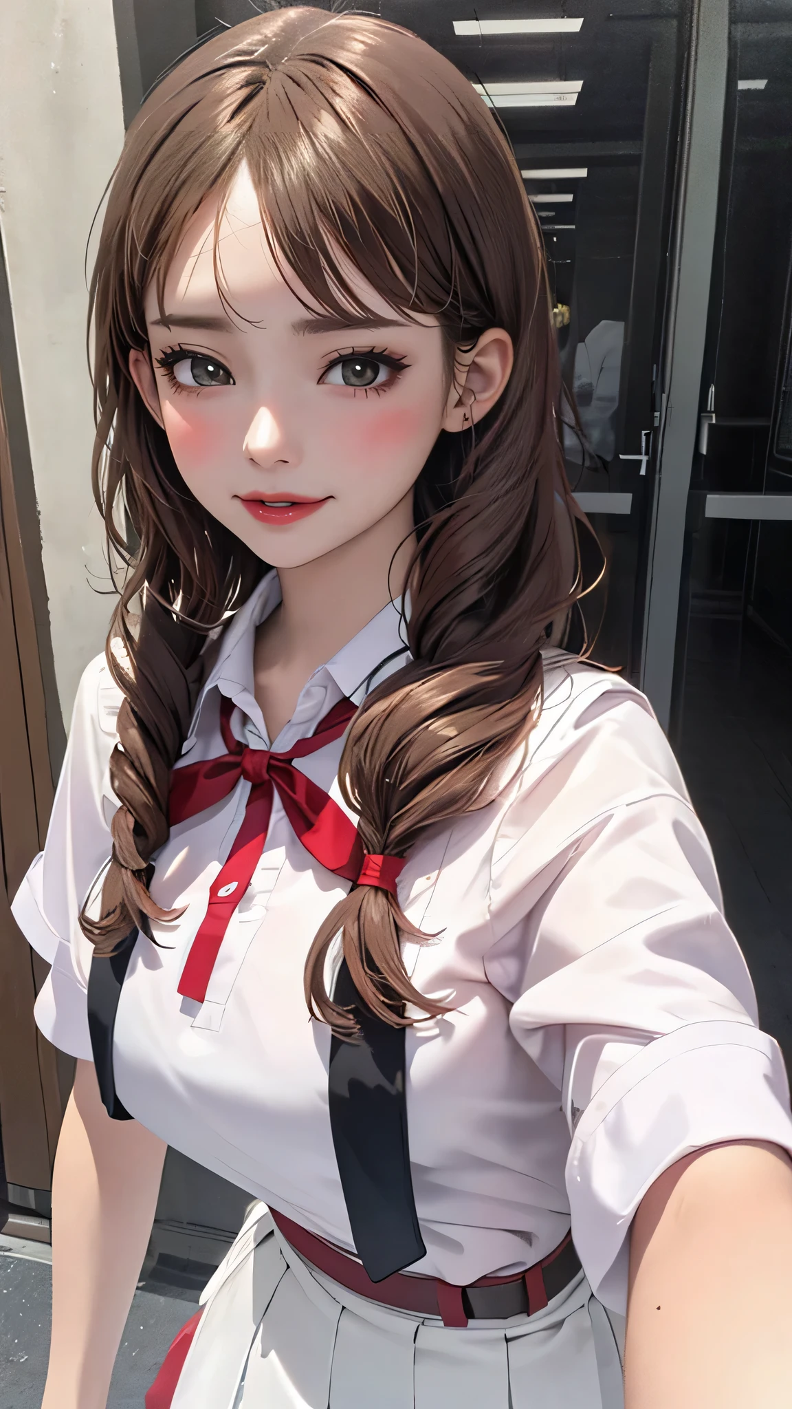 (high school girl uniform),(random porn pose),(Thin type:1.8),(big breasts),(random hairstyle),(Highest image quality,(8k),ultra-realistic,best quality, high quality, high definition, high quality texture,high detail,beautiful detailed,fine detailed,extremely detailed cg,detailed texture,a realistic representation of the face,masterpiece,Sense of presence)