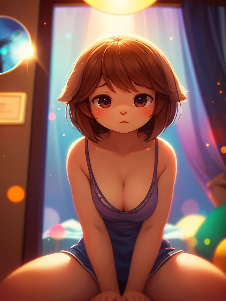 one girl, (a beauty girl, delicate girl:1.3), (s old:1.3), smile,medium hair,dynamic pose, break,((nsfw,nude,open clothes,topless,nipple,Small areola)),color jacket,sitting,bench break, very fine eyes, (symmetrical eyes:1.3),(navel), break, (city), perfectly trimmed fingers, break, small breasts, brown eyes, parted bangs, brown hair, break, (eyes and faces with detailed:1.0), break, (masterpiece, best quality, ultra detailed, detailed face, 8k),