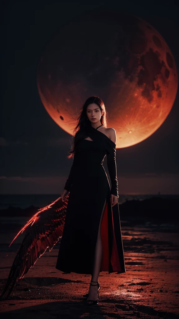 Develop a novel that evokes a sense of power, mystery, and the dark journey of revenge.
The Central Figure should be a strong, determined young woman standing in the foreground. She should have an intense, resolute expression, .
The woman is dressed in a sleek, black, elegant Mafia boss outfit
The background a shadowy, opulent mansion, partially obscured by darkness.
There should be broken chains at her feet,
There should be a faint image of a phoenix rising in the background, symbolizing her rebirth and rise from the ashes.
Subtle blood-red elements (like a blood-red moon or accents in her clothing)
There should a color Scheme that will be dark, moody tones with contrasts of deep reds and blacks to create a sense of tension and drama.
