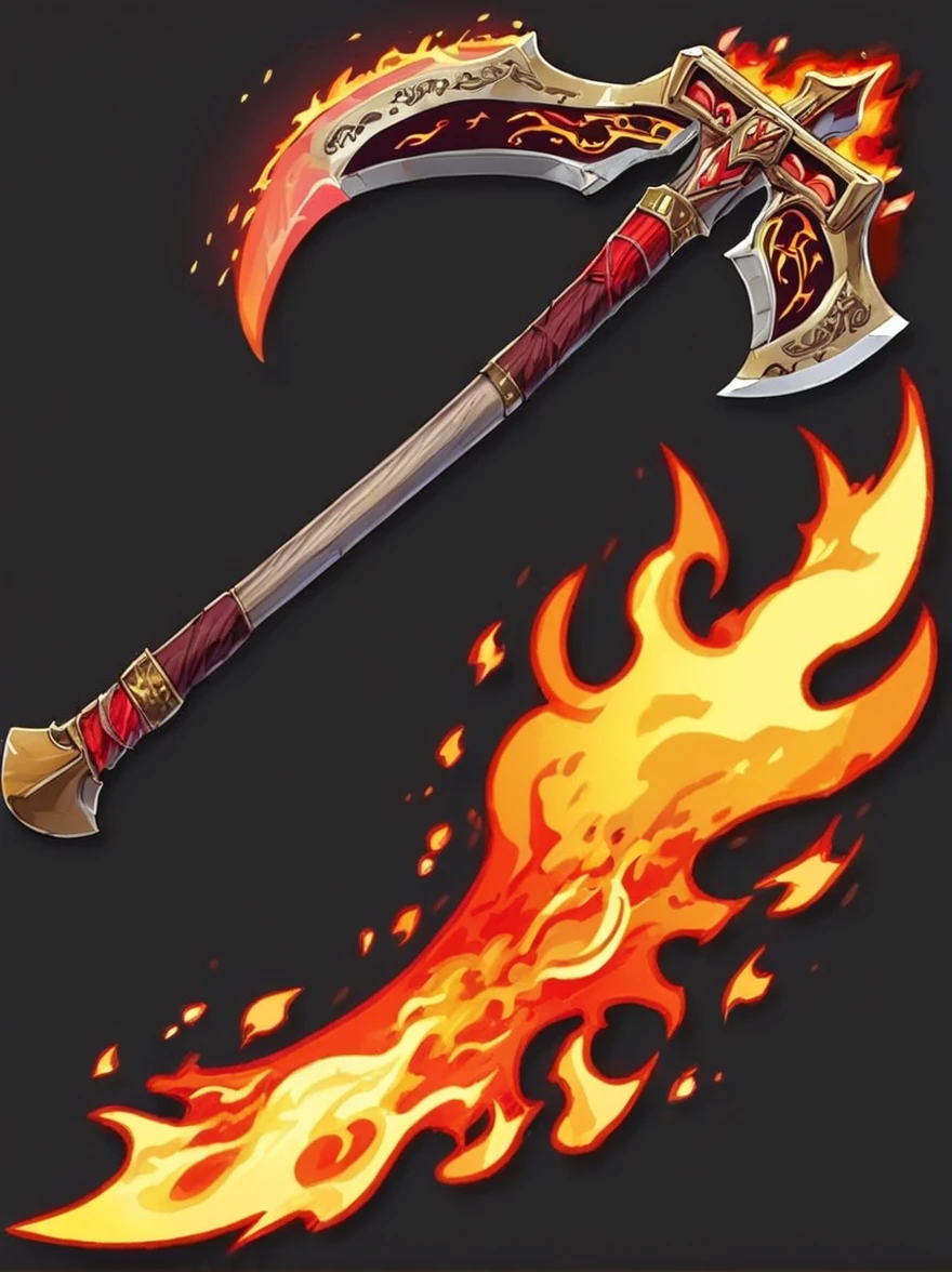 flaming battle axe