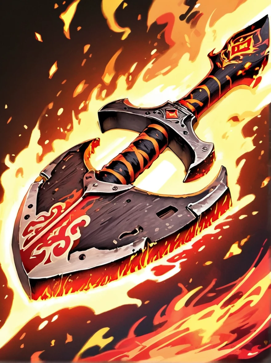 flaming battle axe