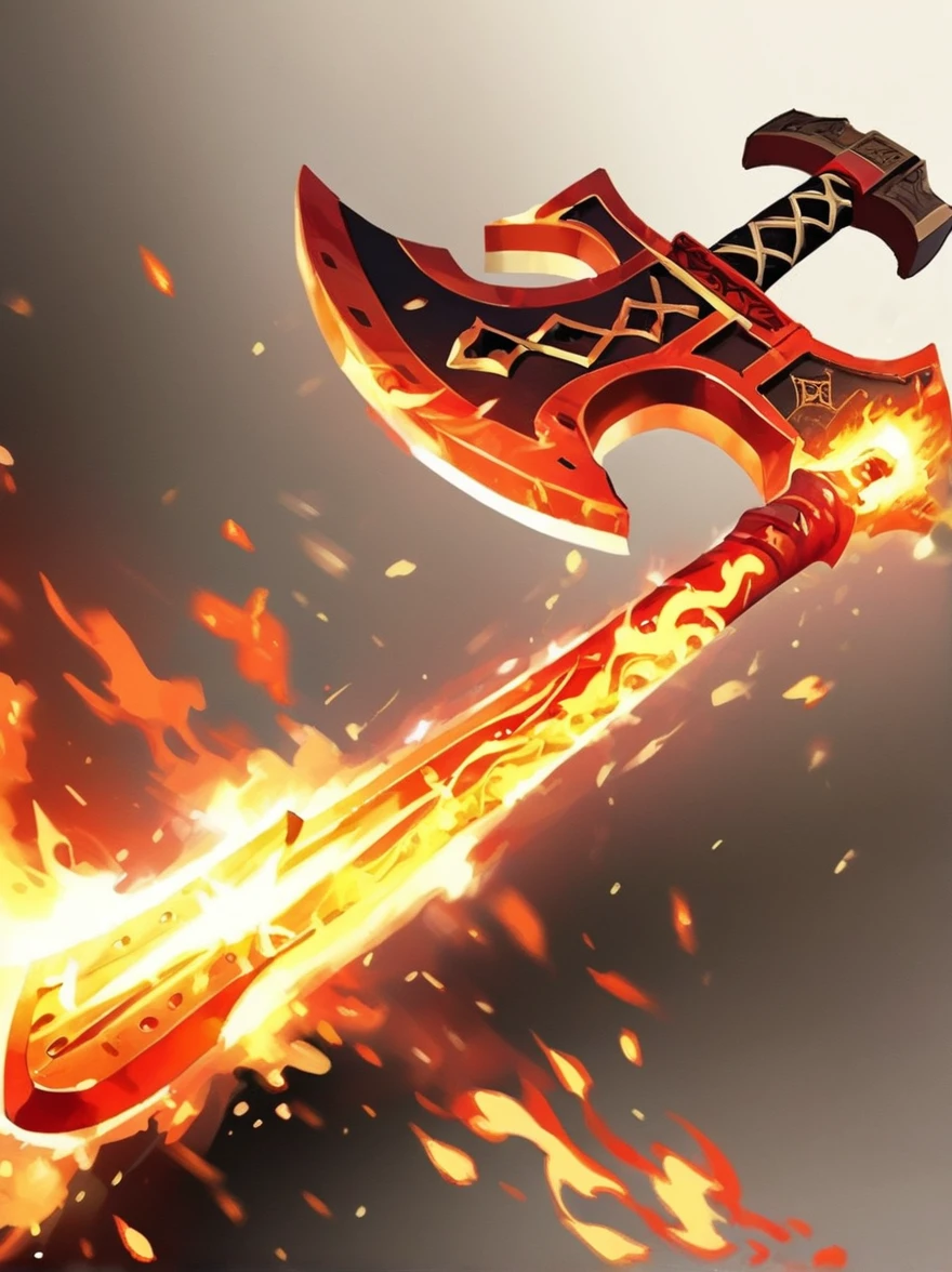 flaming battle axe