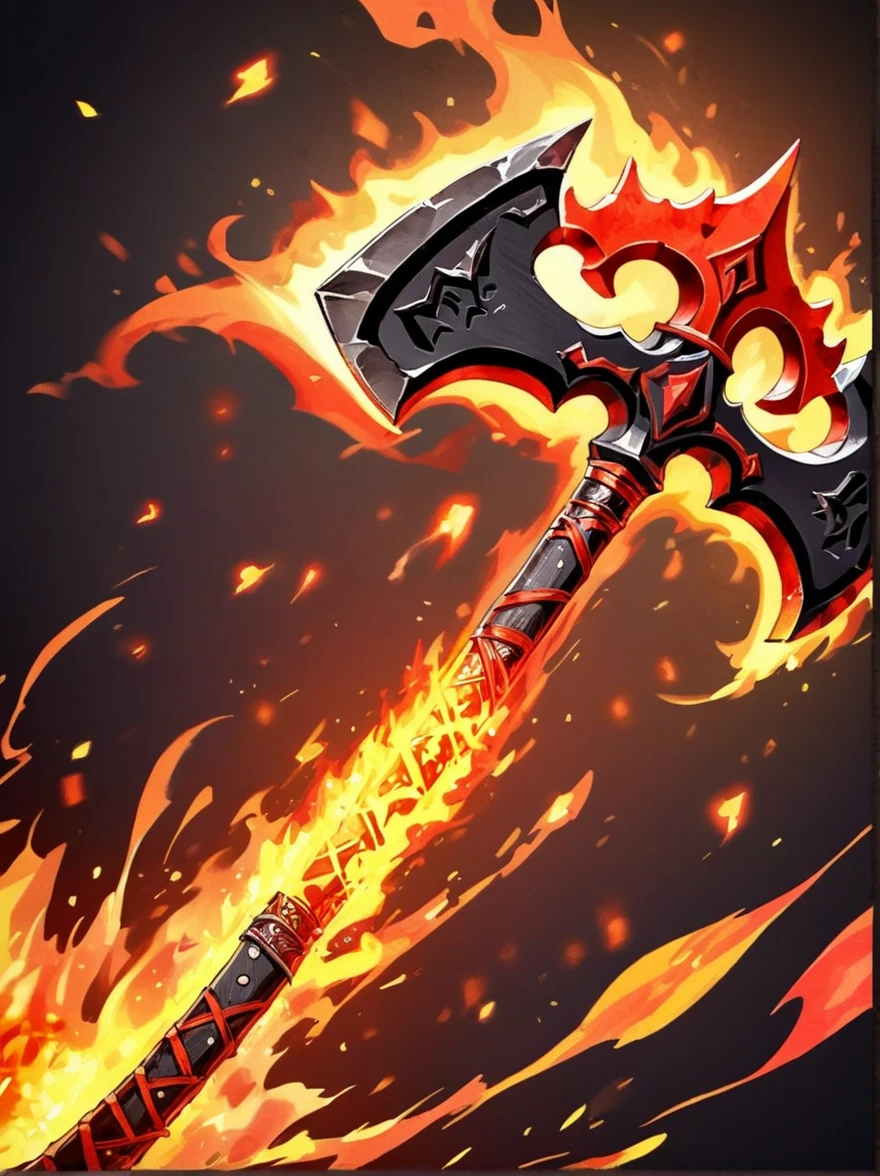 flaming battle axe