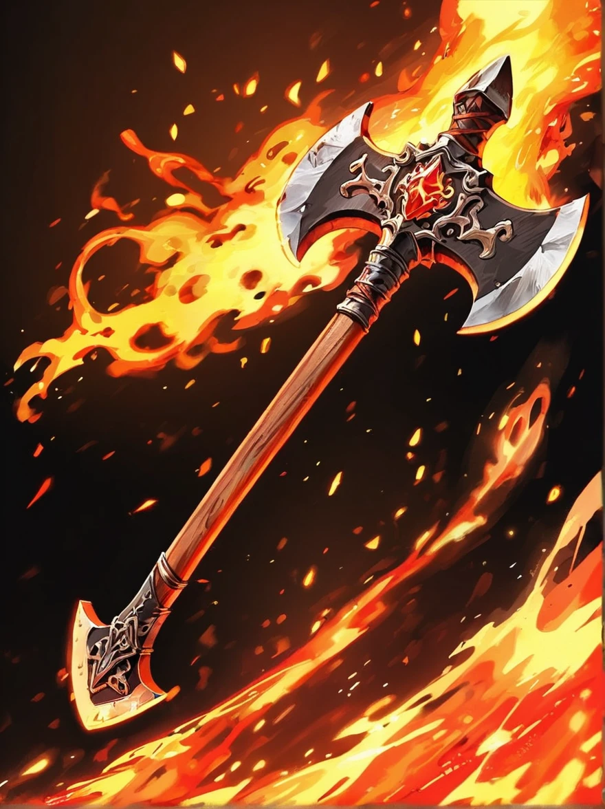 flaming battle axe