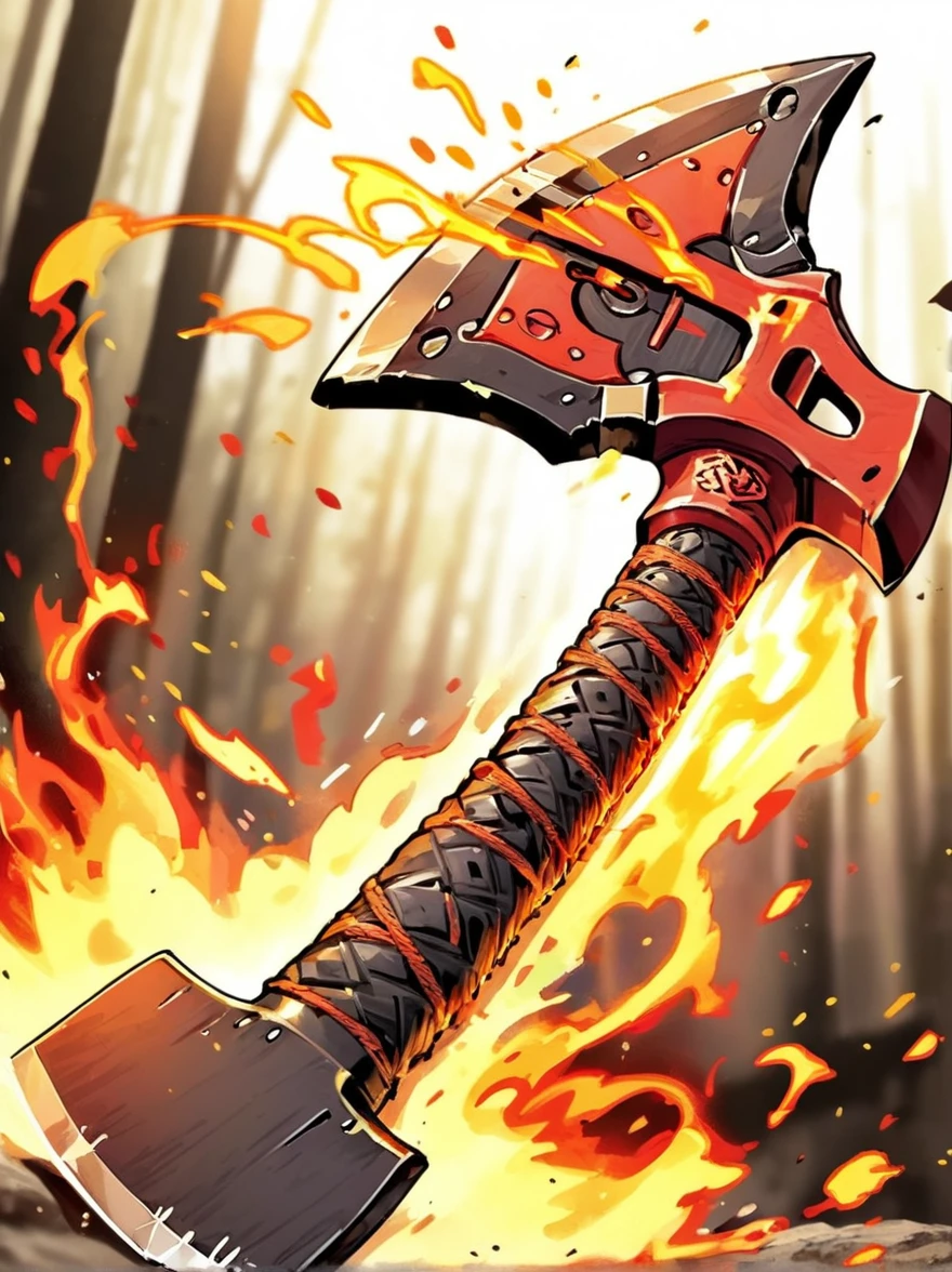 flaming battle axe